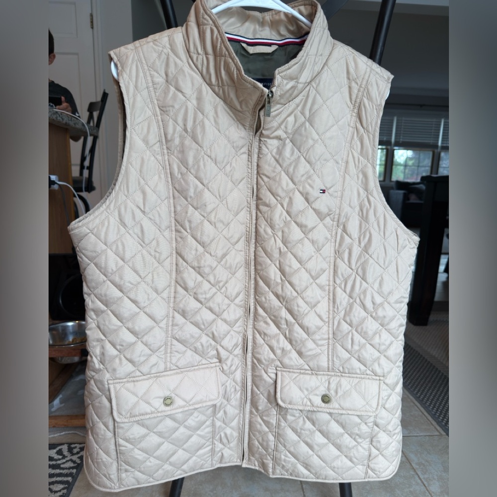 Tommy Hilfiger Beige Quilted Vest